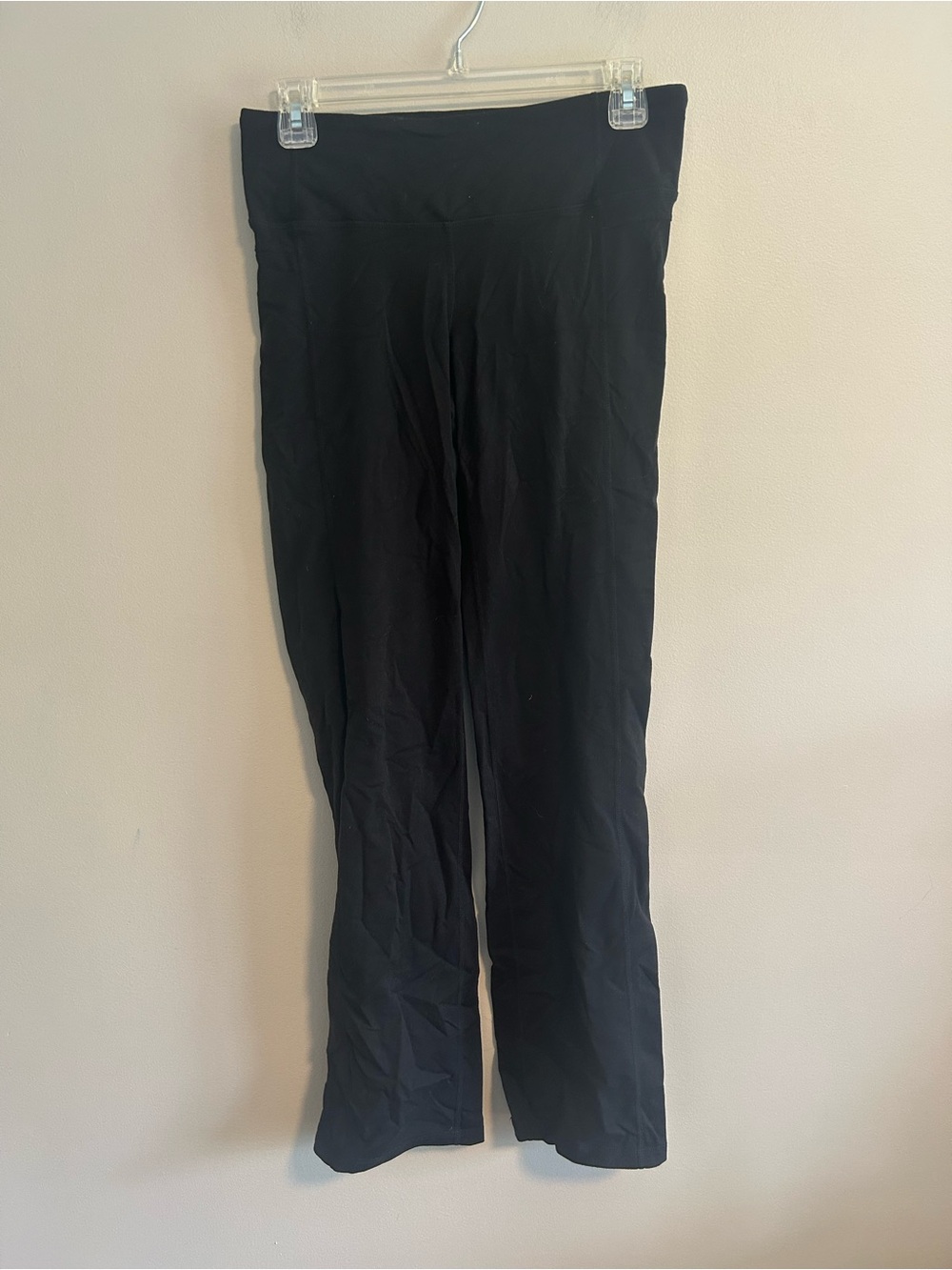 Shambhala medium black mid rise wide leg yoga pants